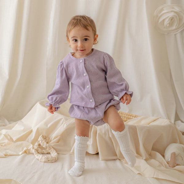 Lua Set Korean infant set in ivory made in Korea