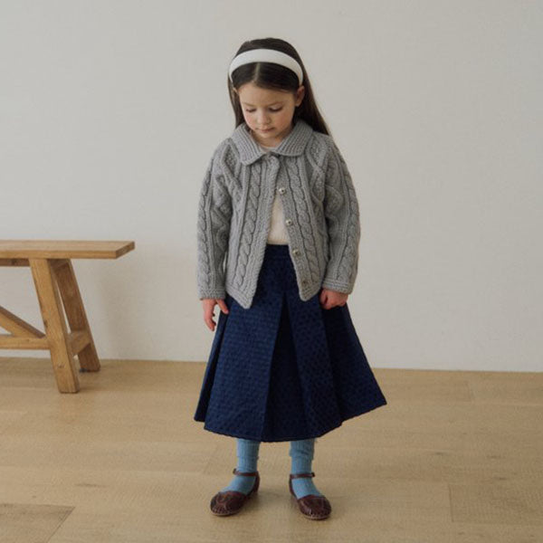 Charlotte Jersey Skirt Korean toddler skirt in navy made in Korea