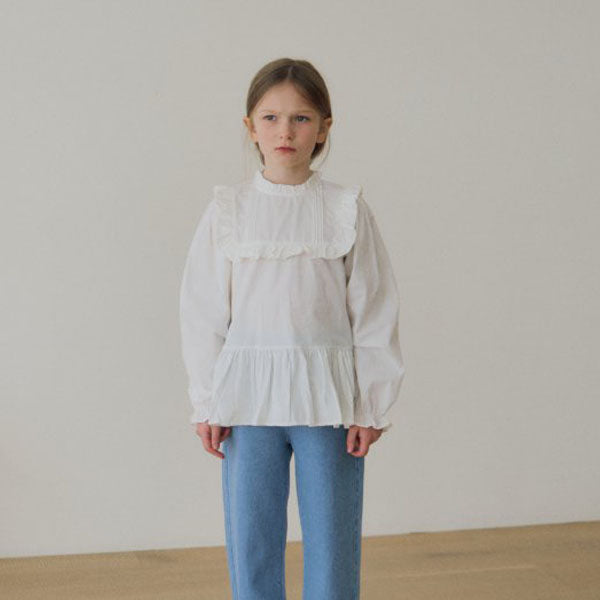 Soma Blouse Korean toddler blouse in ivory made in Korea