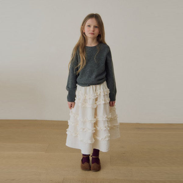 Cake Skirt Korean toddler skirt in cream made in Korea