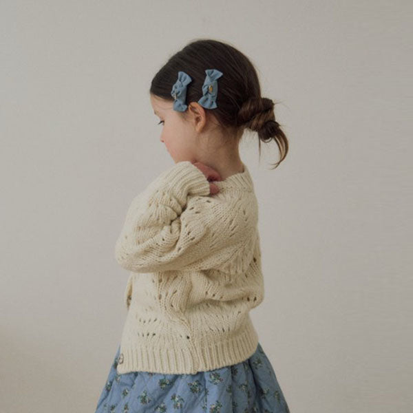 Daily Mini Hair Clip Korean toddler hair clip in deep navy made in Korea
