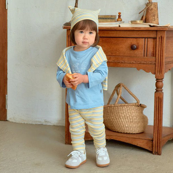 Ote Leggings Korean toddler pants in yellow made in Korea