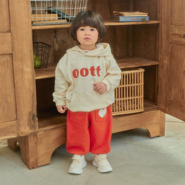 Dandy Boucle Hoodie Sweatshirt Korean toddler sweater in cream made in Korea