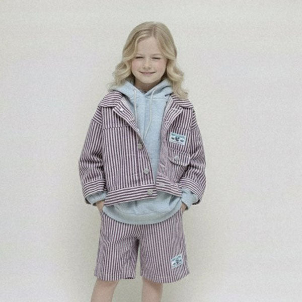 Hickory Stripe Jacket Korean juniors jacket in red made in Korea