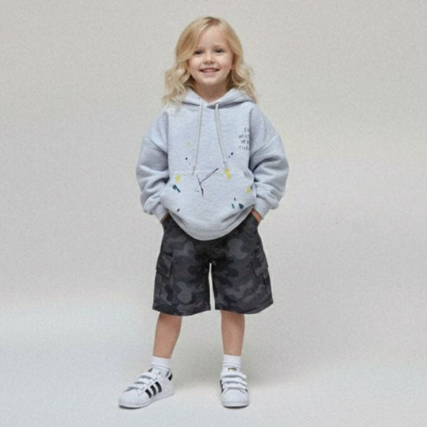 Hand Printed Hoodie Korean juniors sweater in heather made in Korea