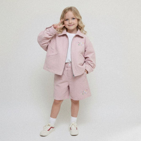 Cherry Boom Cotton Shorts Korean juniors shorts in pink made in Korea