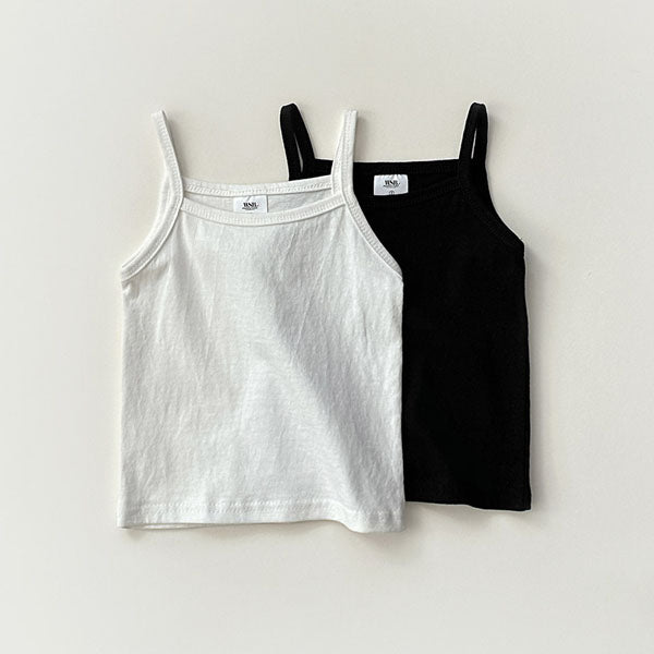 Basic Spaghetti Strap Top Korean juniors tops in white made in Korea