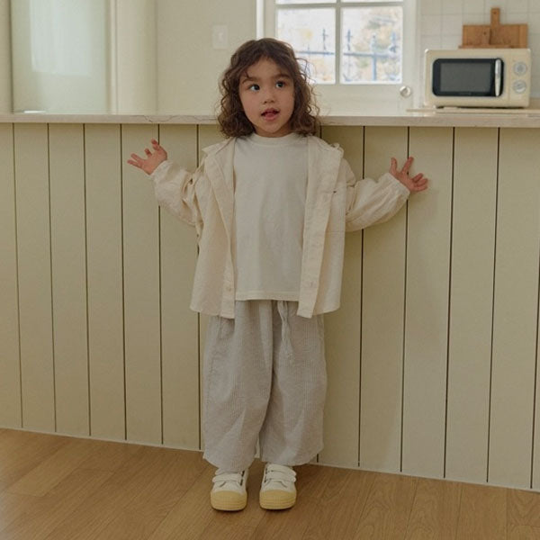 Mind Hoodie Shirt Korean toddler sweater in ivory made in Korea