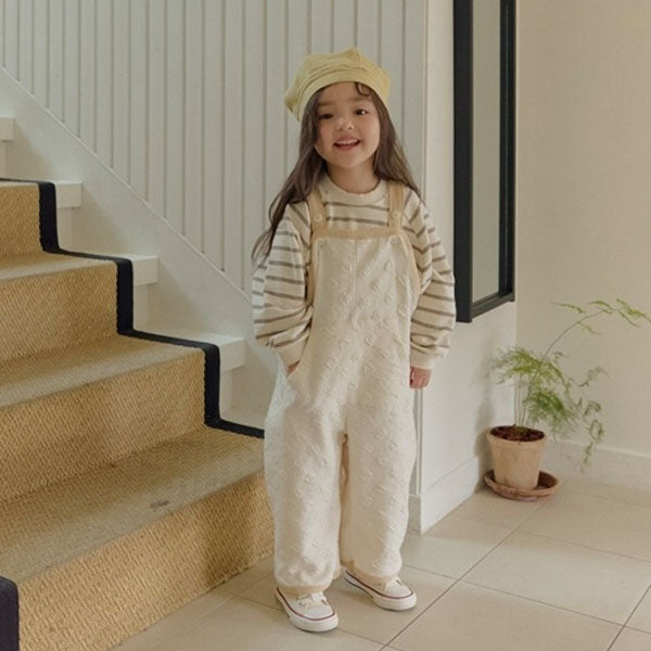 Denim Stripe Tee Korean toddler t-shirt in melange made in Korea