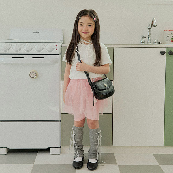 Tutu Mid Length Leggings Korean juniors pants in pink made in Korea