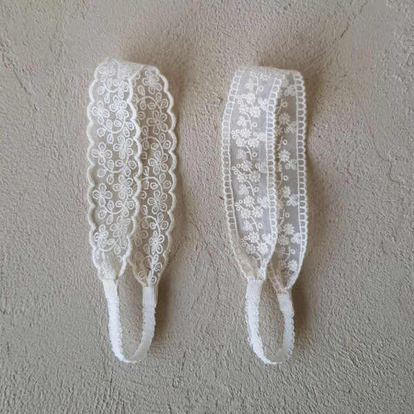 Lace Hairband Korean infant accessory in chamomile made in Korea
