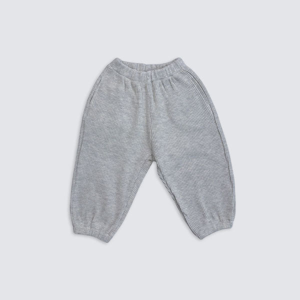 Waffle Jogger Pants Korean toddler pants in heather made in Korea