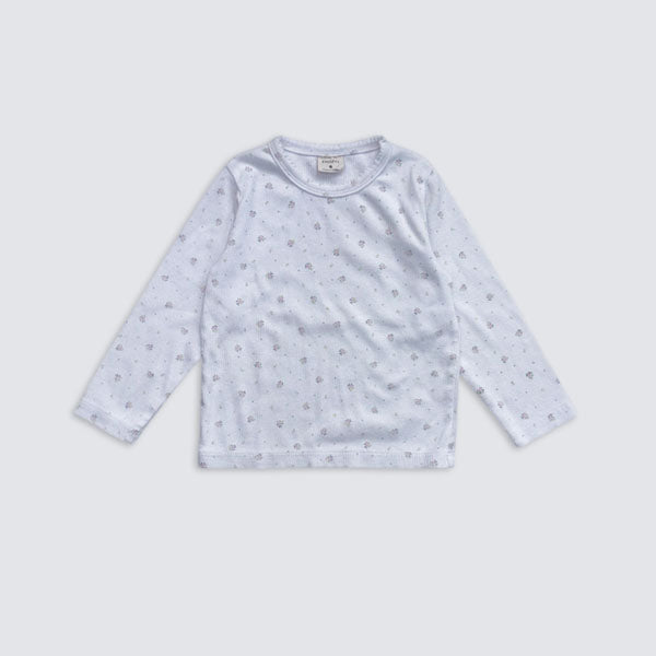Flower T-Shirt Korean toddler t-shirt in white made in Korea