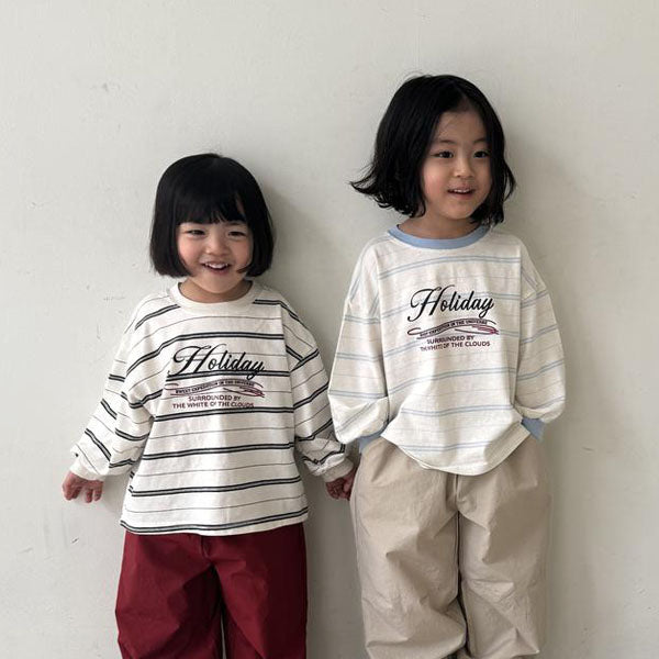 Milky Ribbed Tee Korean juniors t-shirt in sky blue made in Korea