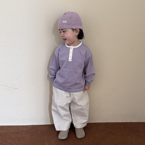 Stitch Pants Korean juniors pants in ivory made in Korea