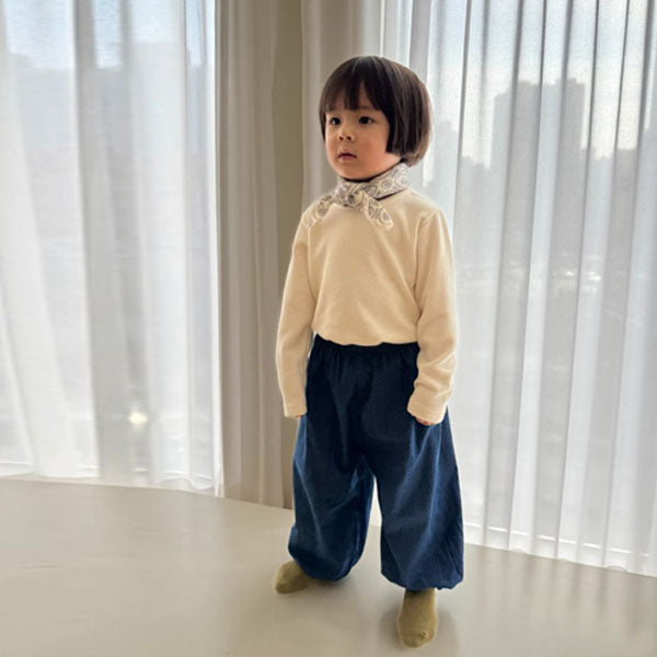 Polka Dot Bloomers Korean toddler bloomer in deep blue made in Korea
