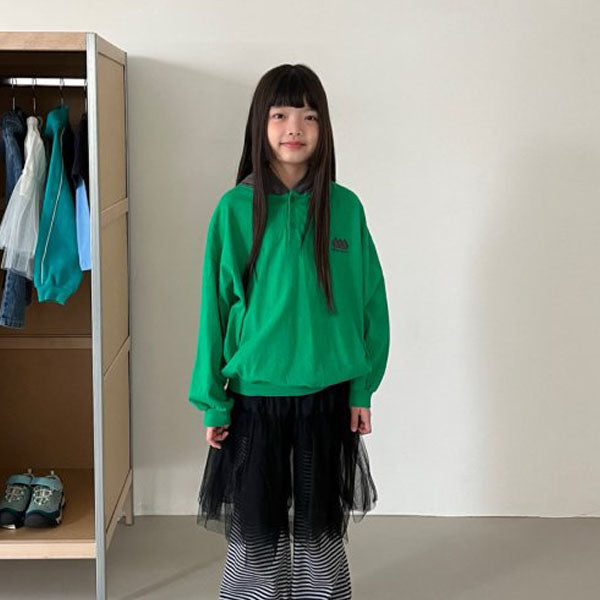 Al Tee Hoodie Korean juniors t-shirt in green made in Korea