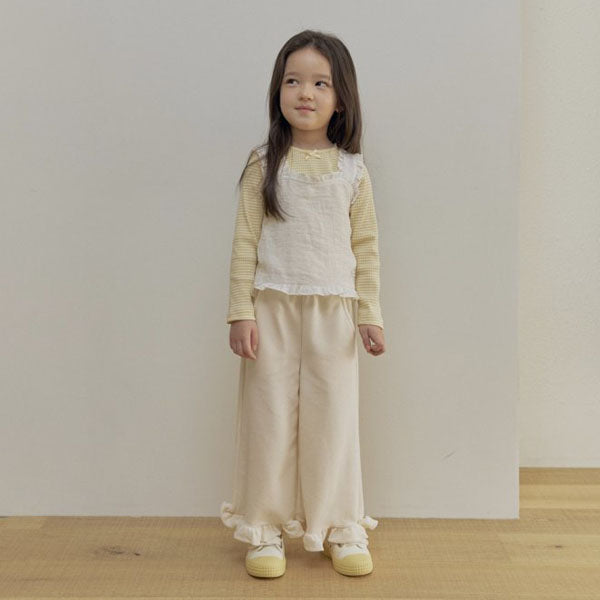 Amy Frill Pants Korean toddler pants in cream made in Korea