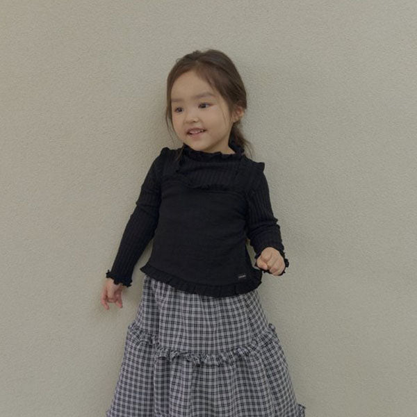 Kitch Lettuce Edge Tee Korean toddler t-shirt in ivory made in Korea