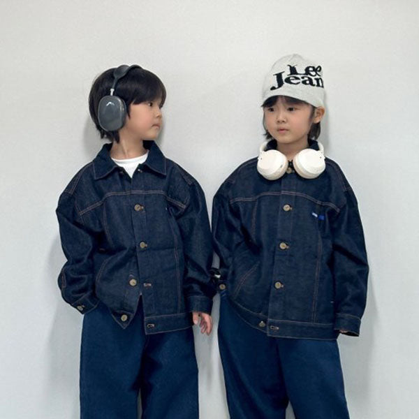 Modern Denim Jacket Korean juniors jacket in one color made in Korea