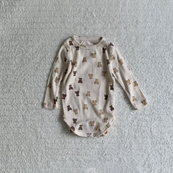 Little Bear Bodysuit Korean infant bodysuit in ivory made in Korea