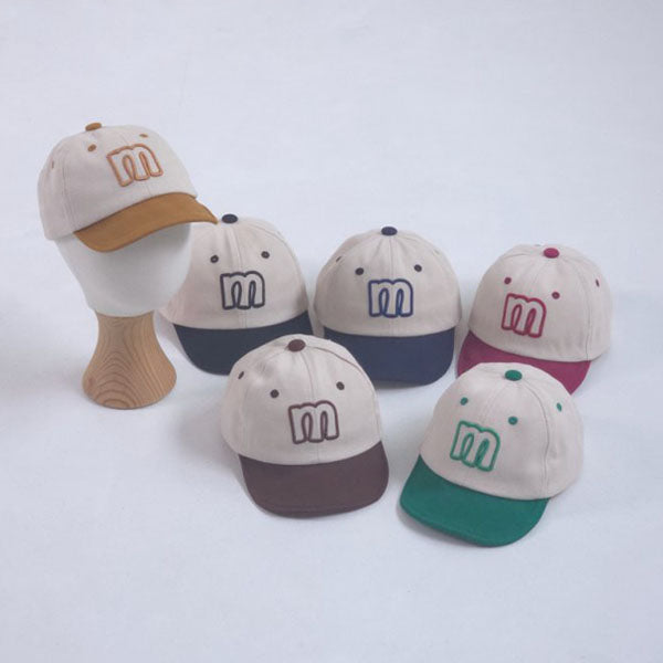 Two-Tone Cap Korean toddler accessory in green made in Korea