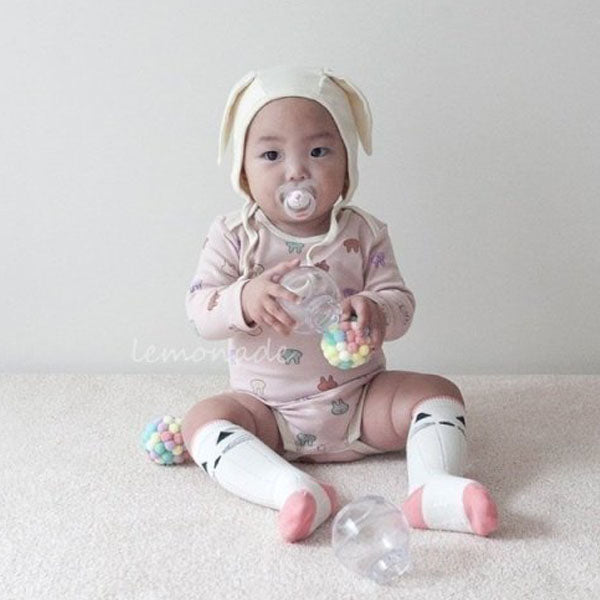 Dodo Bodysuit Korean infant bodysuit in cream made in Korea