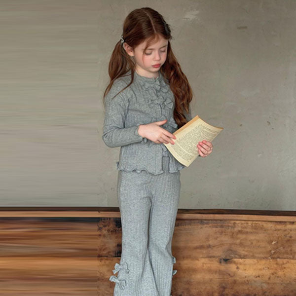 6008 Set Korean toddler set in gray made in Korea