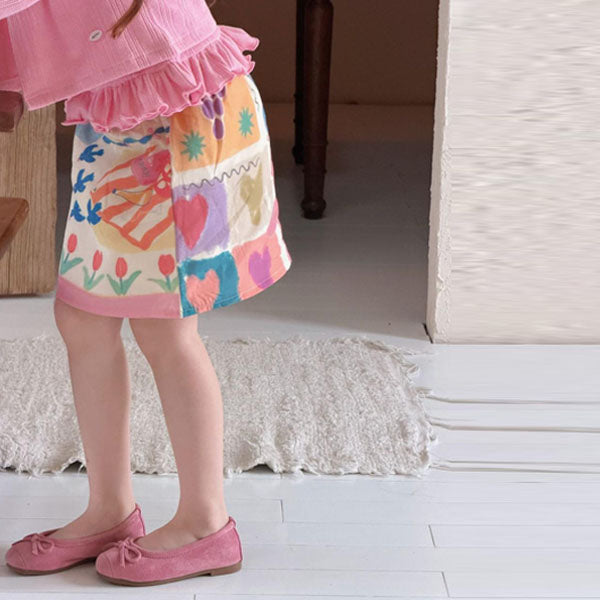 6053 Skirt Korean toddler skirt in solid color made in Korea