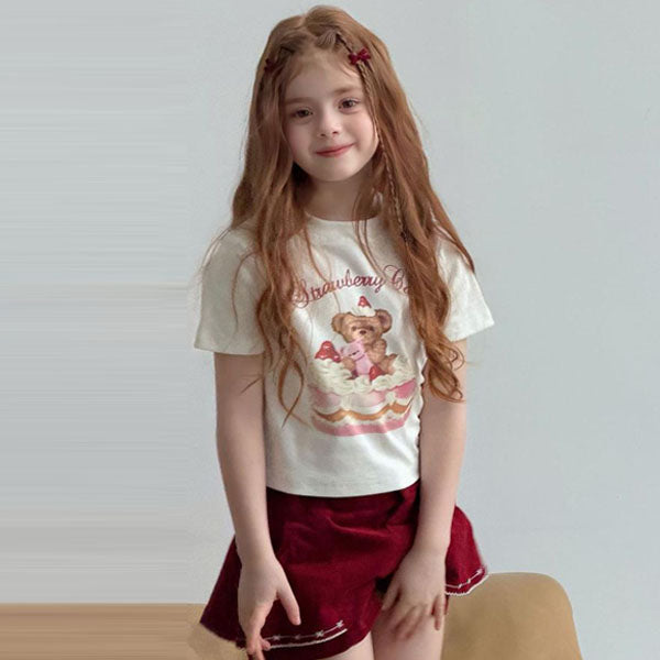 6057 Top Korean toddler tops in white made in Korea