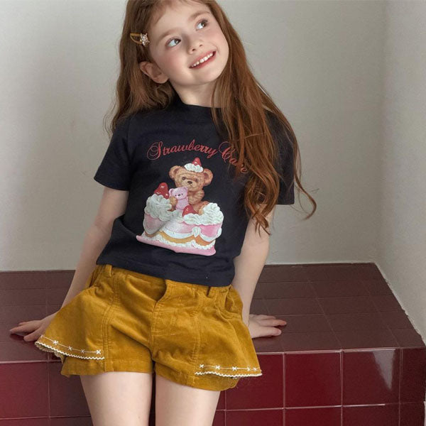 6058 Skirt Korean toddler skirt in red made in Korea