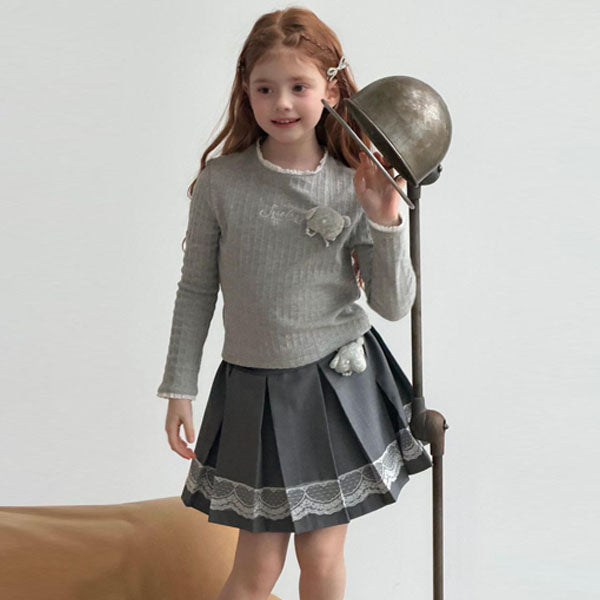 6059 Skirt Korean toddler skirt in solid color made in Korea