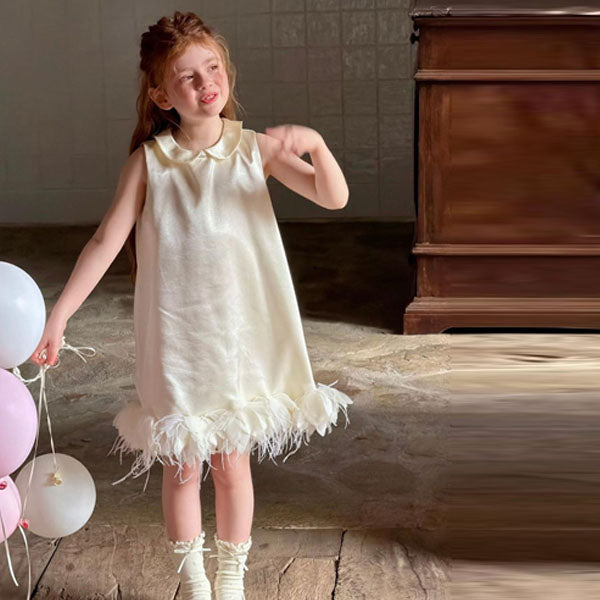 6065 Dress Korean toddler dress in solid color made in Korea