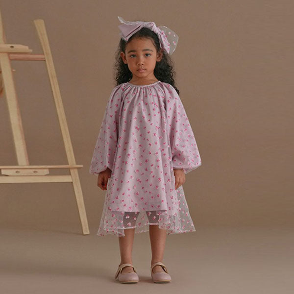 Manon Dress Korean toddler dress in pink made in Korea
