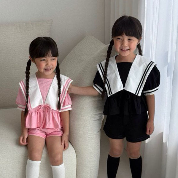 Tape Blouse Korean toddler blouse in pink made in Korea