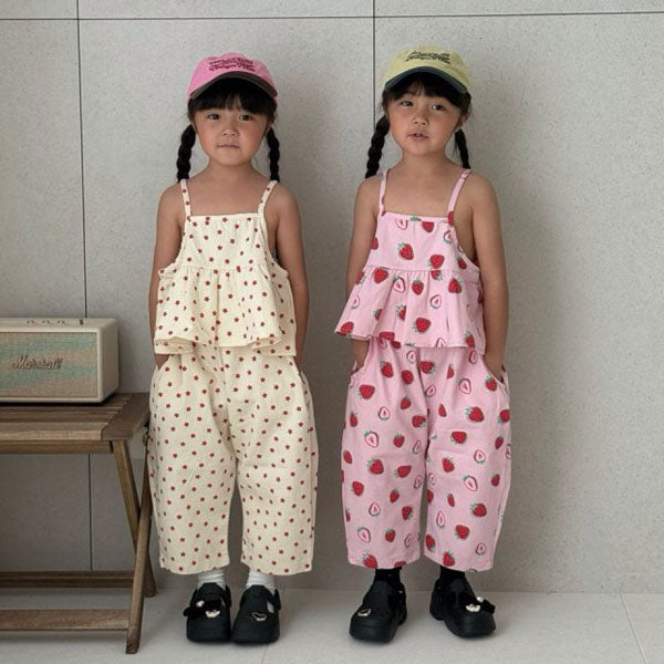 Star Pants Korean toddler pants in pink strawberry made in Korea