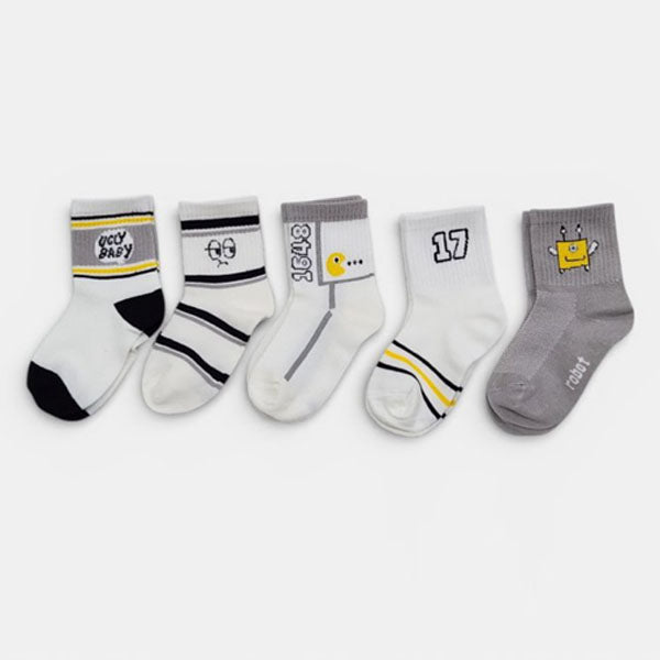 1648 Gray 5-Piece Set Korean toddler accessory in 5 colors 1 set made in Korea