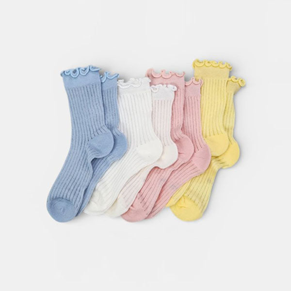 Sheer Ruffle 4-Piece Set Korean toddler accessory in 4 colors 1 set made in Korea