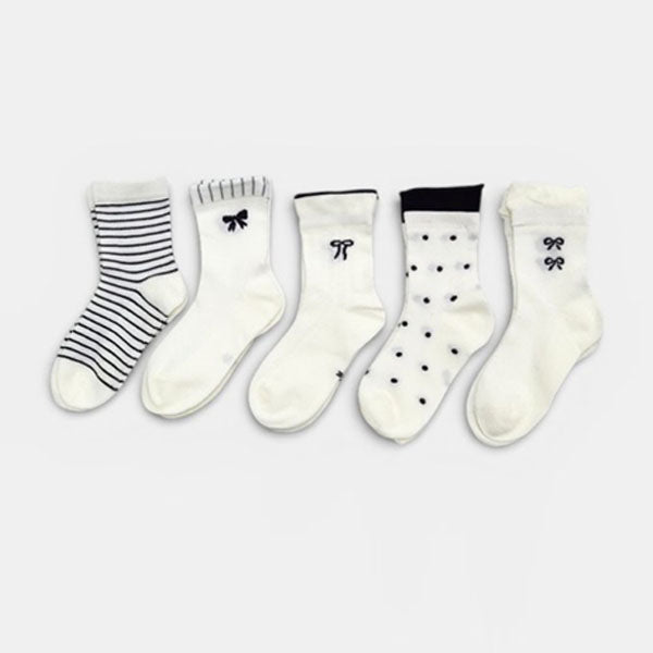 Shirred Ribbon 5-Piece Set Korean toddler accessory in 5 colors 1 set made in Korea
