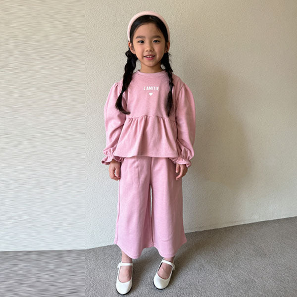 L'Amitie 8/10 Set Korean toddler set in black made in Korea