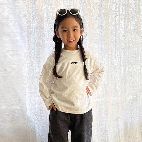Ohh Tee Korean toddler t-shirt in heather made in Korea