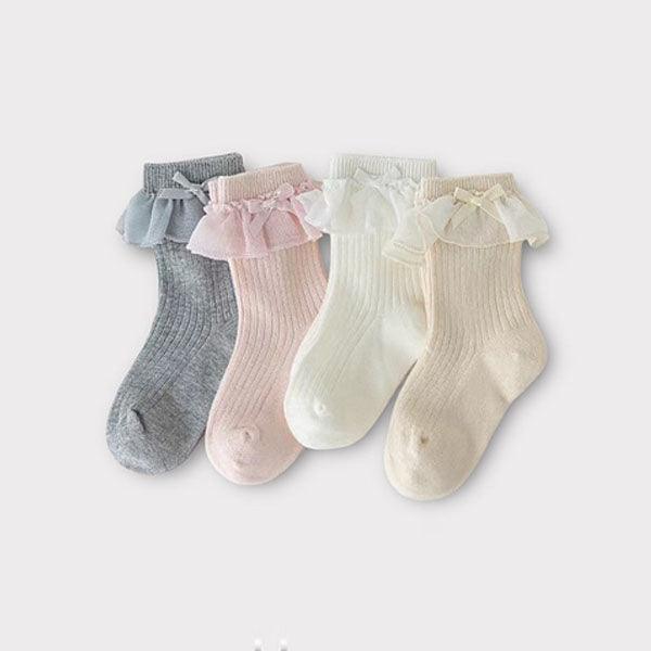 Tiered 4-Piece Set Korean infant accessory in 4-piece set made in Korea