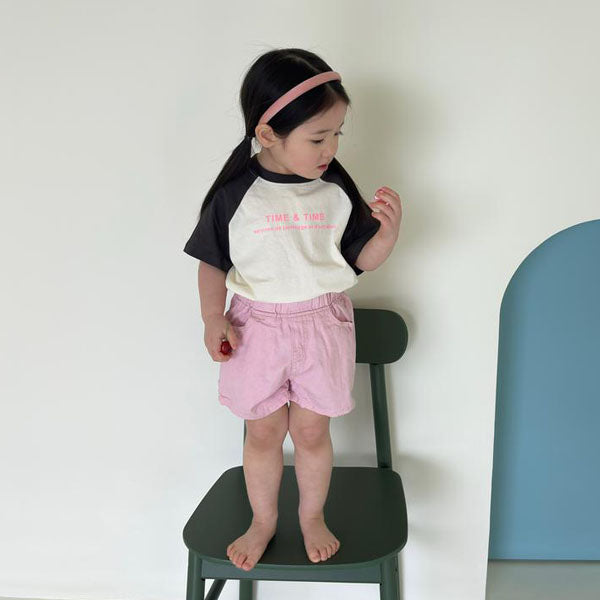 Pigment Shorts Korean toddler shorts in beige made in Korea