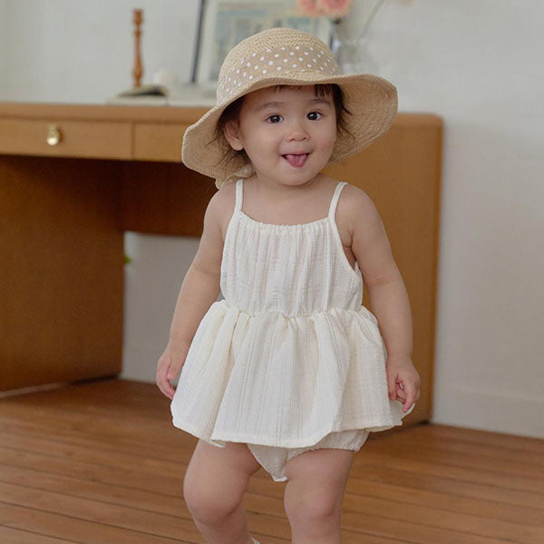 B Hoho Petite Bodysuit Korean infant bodysuit in olive made in Korea