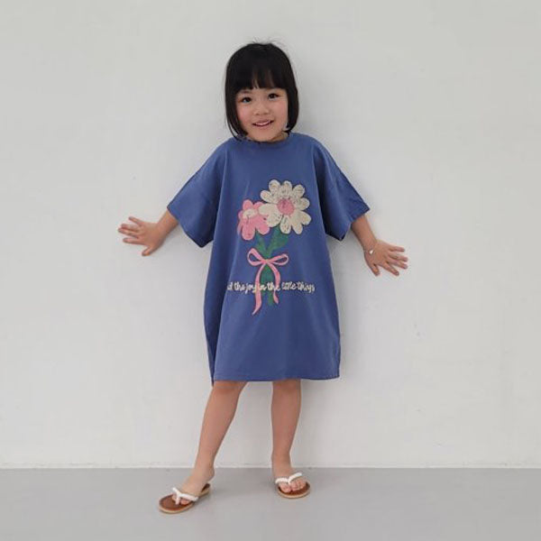 Dusongi Dress Korean toddler dress in deep pink made in Korea