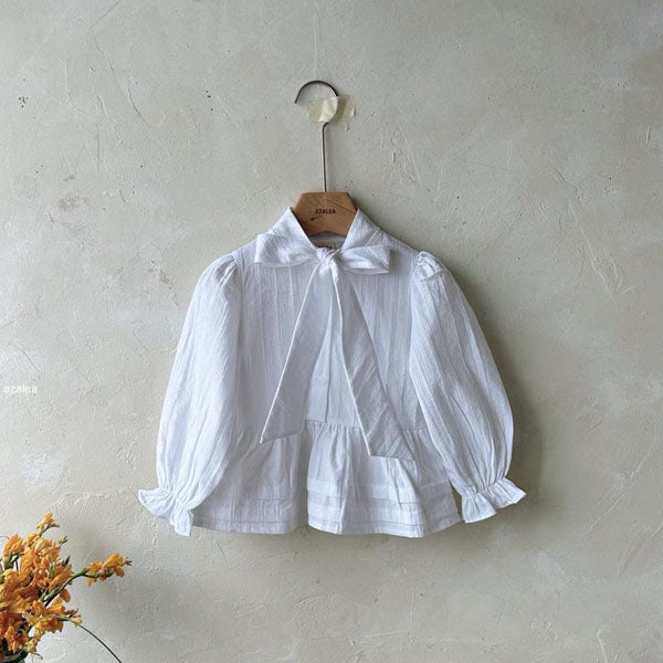 Alice Ribbon Blouse Korean toddler blouse in ivory made in Korea