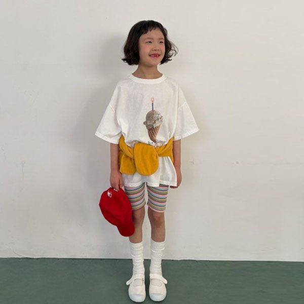 Mid-Length Leggings Korean toddler pants in solid color made in Korea