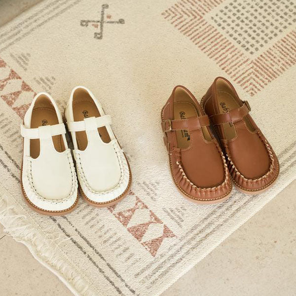 A148 Modern Loafers Korean infant shoes in white made in Korea