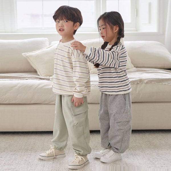 Aladdin Cargo Pants Korean toddler cargos in heather made in Korea