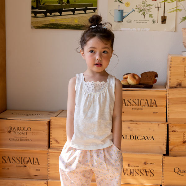 Milk Powder Slub Sleeveless T-Shirt